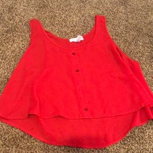 Red crop top